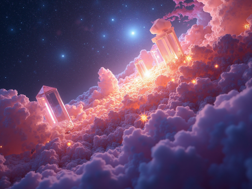 粉丝创作的精灵璇插画作品，紫色主题色彩，描绘角色在星空下的场景，线条细腻，色彩柔和